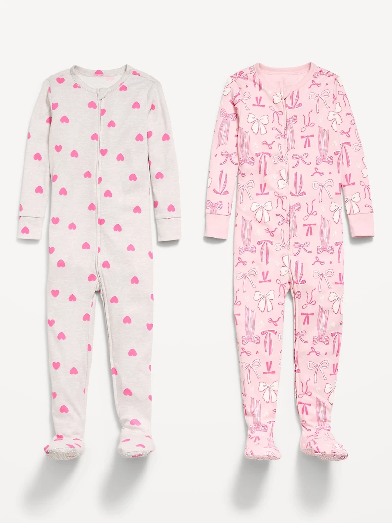 Snug-Fit 2-Way-Zip Pajama One-Piece 2-Pack for Toddler & Baby
