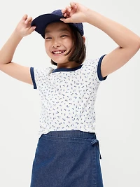 Wrap-Front Denim Skort for Girls