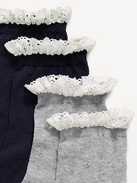Lace-Trim Crew Sock 2-Pack for Women