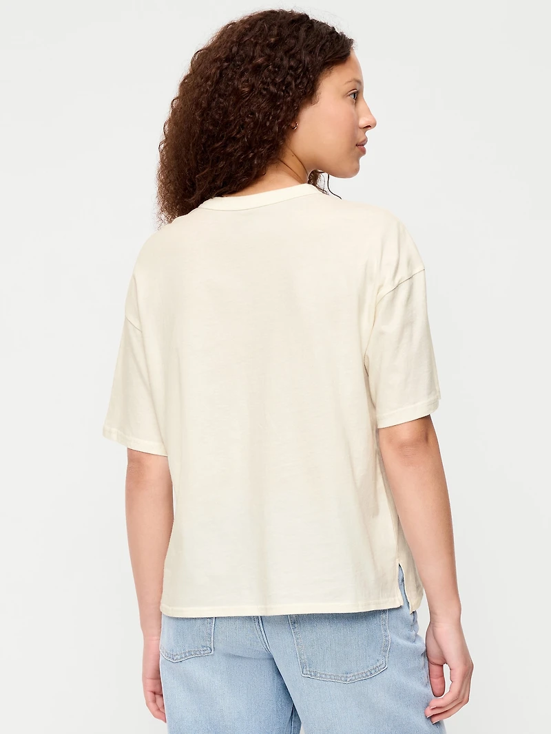 Yellowstone National Park Crew-Neck Oversized T-Shirt