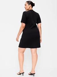 Snug Mock-Neck Bodycon Mini Dress