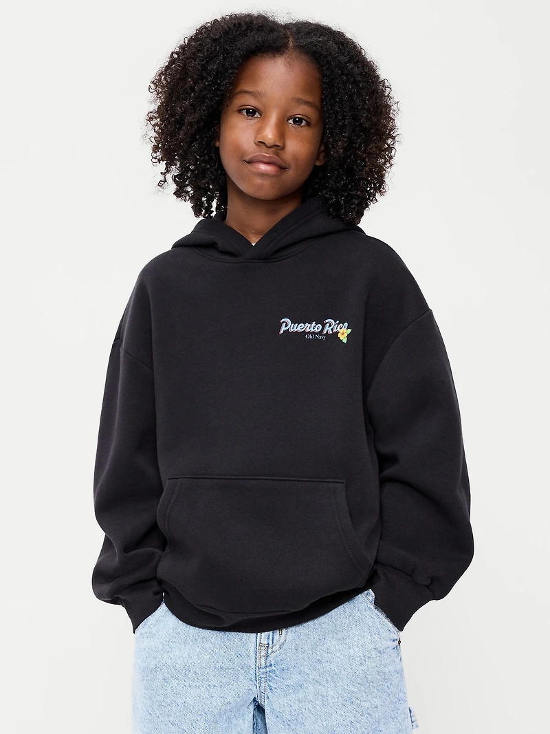 Favorite Fleece Oversized Logo Graphic Pullover Hoodie for Boys
