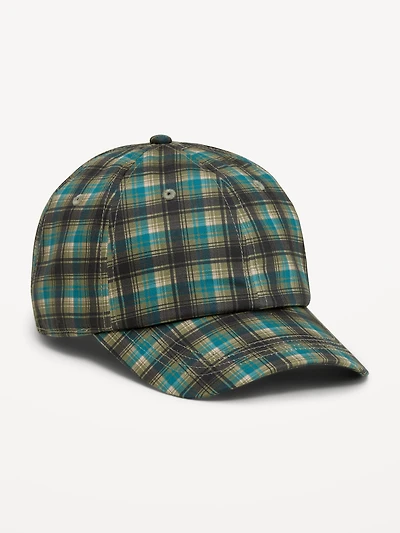 Plaid Baseball Hat for Men
