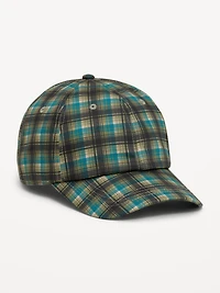 Plaid Baseball Hat for Men