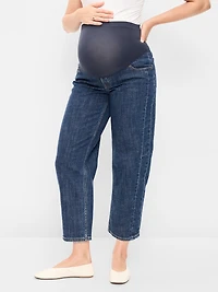Maternity Full-Panel Barrel Ankle Jeans
