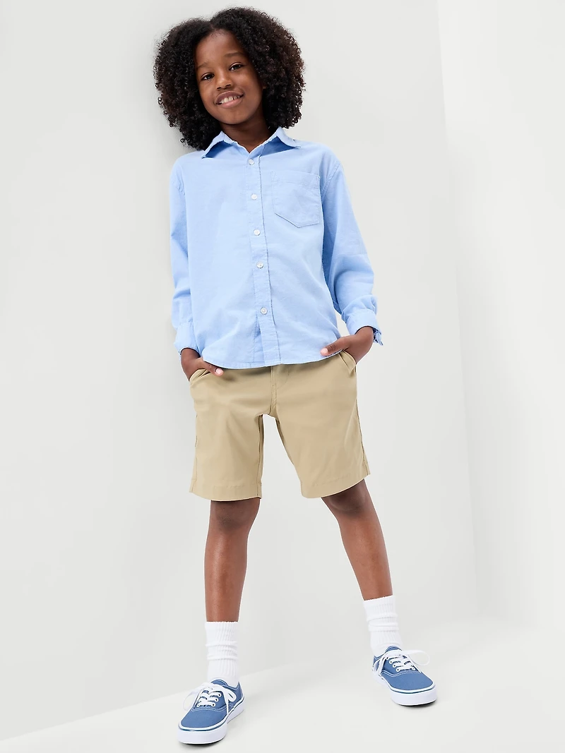 School Uniform Quick-Dry Tech Knee Length Shorts for Boys