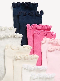Ruffle-Cuff Crew Socks 6-Pack for Toddler & Baby