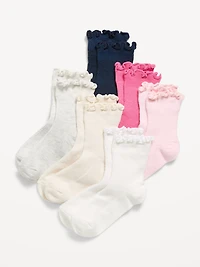 Ruffle-Cuff Crew Socks 6-Pack for Toddler & Baby