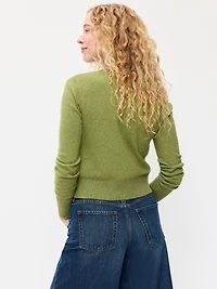 Crew-Neck Cardigan Sweater