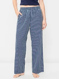 High-Waisted Poplin Pajama Pant