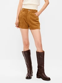 High-Waisted Faux-Suede Shorts
