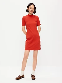Snug Mock-Neck Bodycon Mini Dress