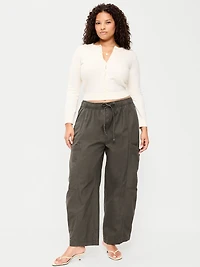 Mid-Rise Pull-On Utility Pants