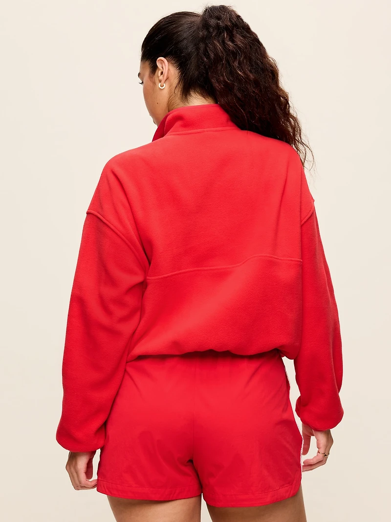 Oversized Half-Zip Performance Fleece Pullover