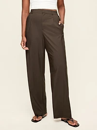High-Waisted SleekTech Trouser Pants