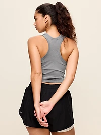 Seamless Fitted High-Neck Crop Top