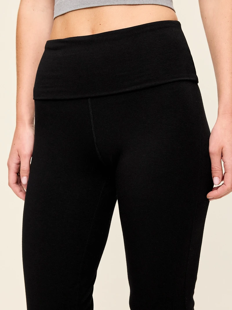 High-Waisted PowerChill Fold-Over Bootcut Leggings