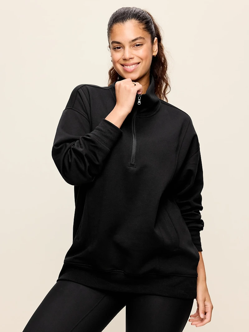 Dynamic Fleece Half-Zip Tunic Sweatshirt