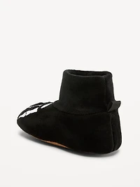 Velour Skeleton Slippers for Baby