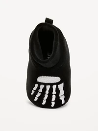 Velour Skeleton Slippers for Baby