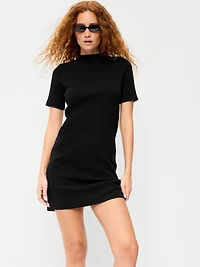 Snug Mock-Neck Bodycon Mini Dress