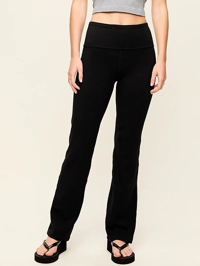 High-Waisted PowerChill Fold-Over Bootcut Leggings