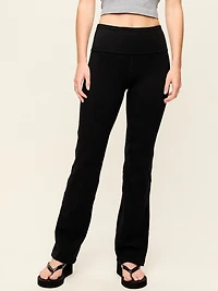 High-Waisted PowerChill Fold-Over Bootcut Leggings
