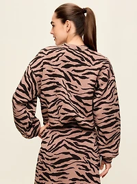 Bounce Fleece Bubble-Hem Sweatshirt
