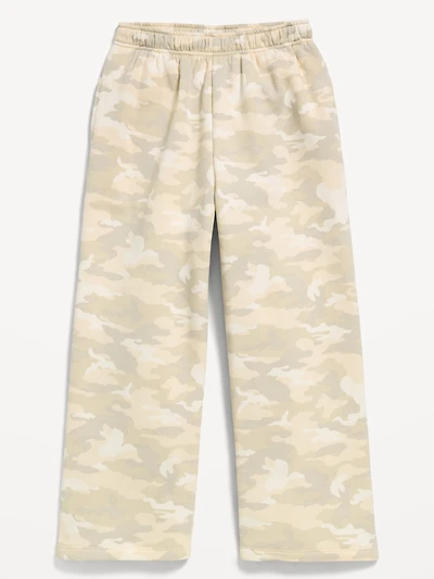 Mid-Rise Baggy Wide-Leg Sweatpants for Girls