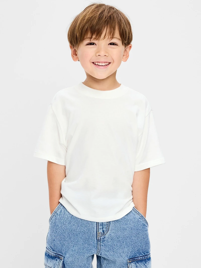 Oversized Short-Sleeve Heavyweight T-Shirt for Toddler Boys