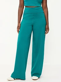 High-Waisted PowerChill Fold-Over Wide-Leg Pants