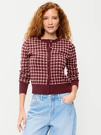 SoSoft Cotton Crew-Neck Cardigan Sweater