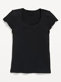 Fitted Seamless Ribbed Performance Top for Girls