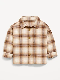 Long-Sleeve Plaid Flannel Shirt for Baby