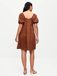 Maternity Short-Sleeve Swing Mini Dress