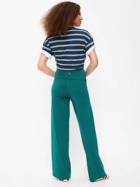 High-Waisted PowerChill Fold-Over Wide-Leg Pants