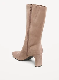 Mid-Calf Square-Toe Boot for Women