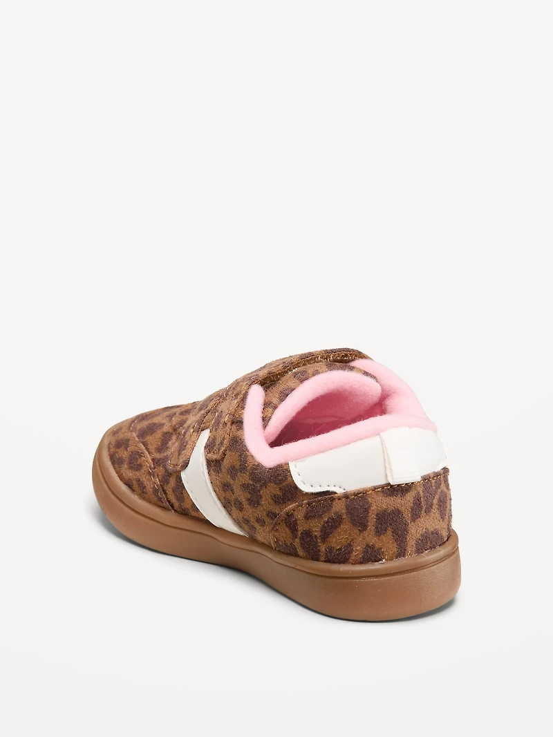 Double Secure-Strap Faux-Suede Sneakers for Toddler Girls