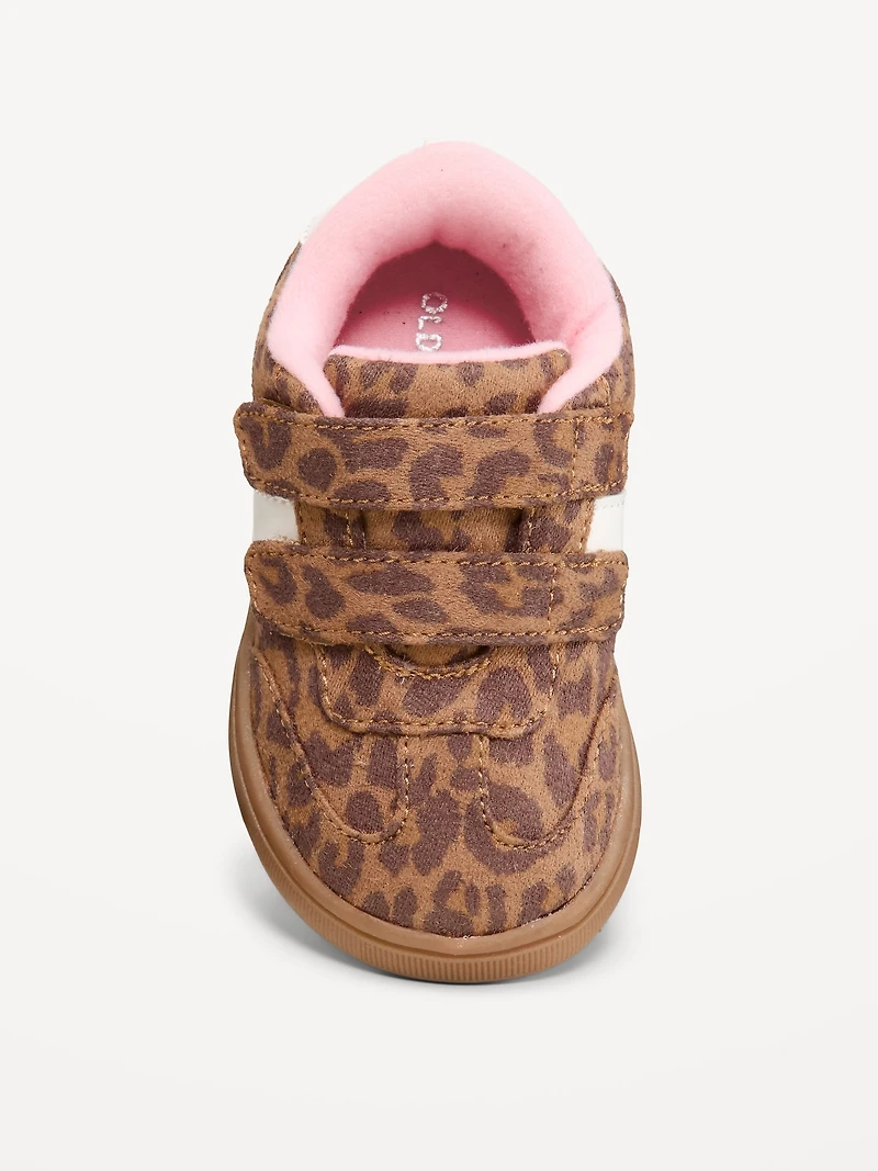 Double Secure-Strap Faux-Suede Sneakers for Toddler Girls
