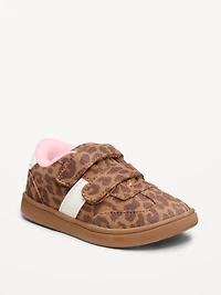 Double Secure-Strap Faux-Suede Sneakers for Toddler Girls