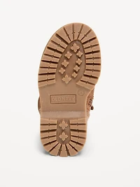 Faux-Leather Work Boots for Toddler Boys