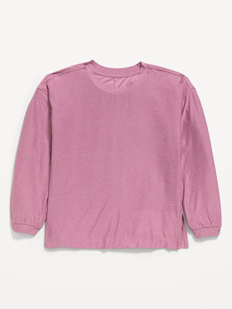 CloudMotion Long-Sleeve Tunic T-Shirt for Girls