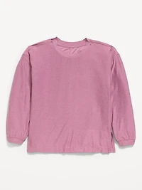 CloudMotion Long-Sleeve Tunic T-Shirt for Girls
