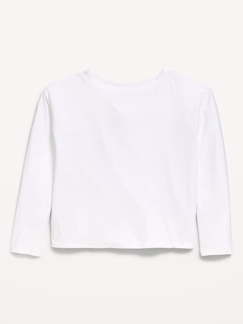 CloudMotion Long-Sleeve Cross-Back Top for Girls