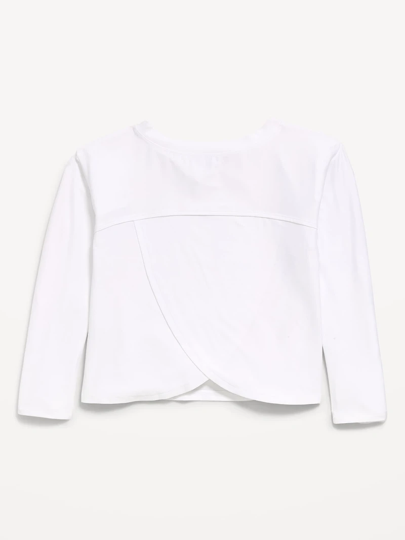CloudMotion Long-Sleeve Cross-Back Top for Girls