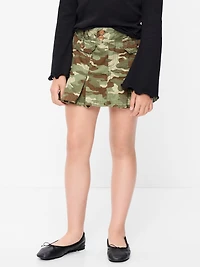Pleated Utility Twill Skirt for Girls