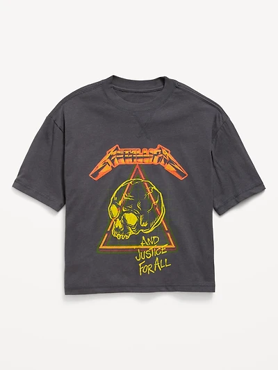 Metallica™ Gender-Neutral Oversized Graphic T-Shirt for Kids