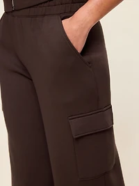 High-Waisted Bounce Fleece Wide-Leg Cargo Sweatpants