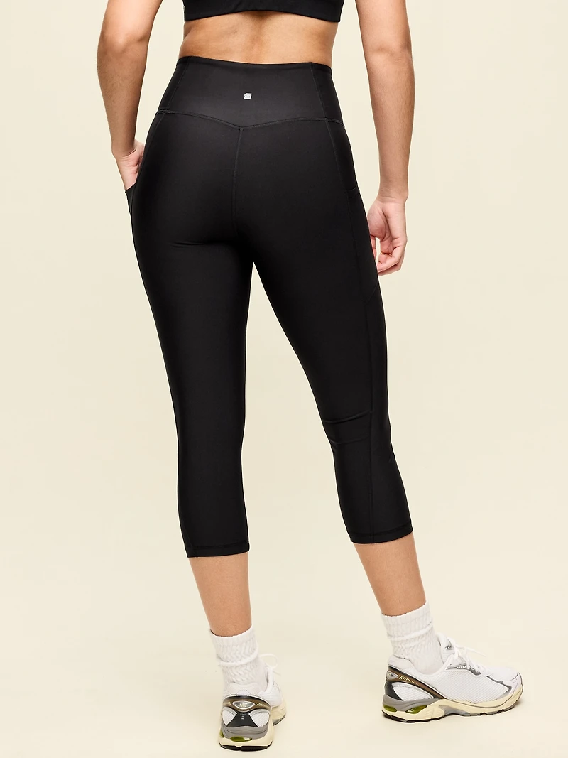 High-Waisted PowerSoft Crop Pocket Leggings