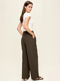 High-Waisted SleekTech Trouser Pants